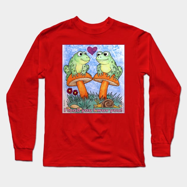 Toad Wuv Long Sleeve T-Shirt by JEAndersonArt